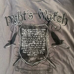 Night's Watch Game of Thrones tee shirt